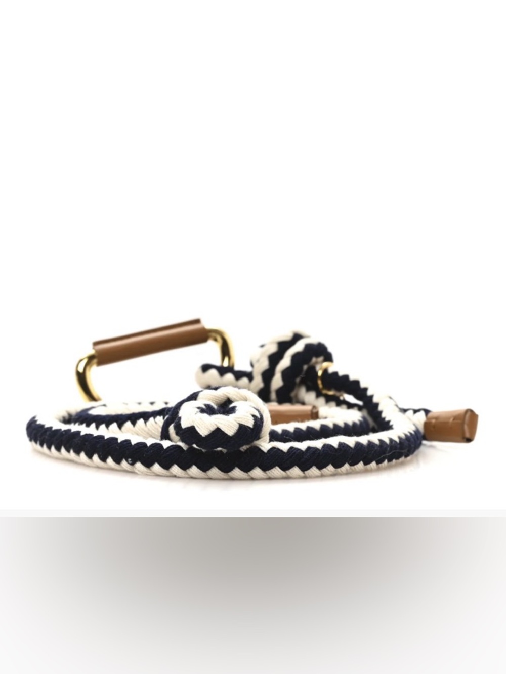 New Prada Braided Rope Belt in Marine and White Size 75 (U.S. 2) - Picture 2 of 11